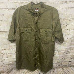 Ridgecut Toughwear Green Short Sleeve Button Up Work Shirt